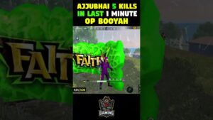 AJJUBHAI 5 KILLS IN LAST ZONE OP BOOYAH - GARENA FREE FIRE #shorts