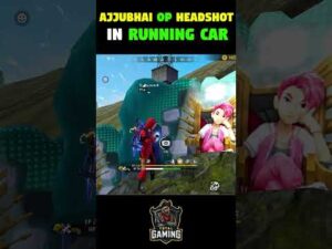 AJJUBHAI OP HEADSHOT IN RUNNING CAR - GARENA FREE FIRE #shorts
