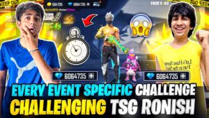 Challenging Tsg Ronish | 1 Event = 1000₹😱| Best Twist Challenge😂| He Got Scammed- Garena Free Fire