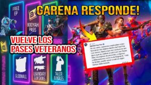 FREE FIRE REGRESA LOS PASES VETERANOS ANTIGUOS GARENA VUELVEN LOS PASES VETERANOS 2022