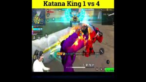 Katana King 1 vs 4 Gyan Gaming - Garena free fire max #shorts