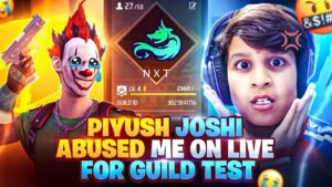 PiyushJoshi Baccha EXPOSED 🤬 Abused For Guild Test 🤫👿 KIDS GONE MAD 🤪🤣 - Garena Free Fire