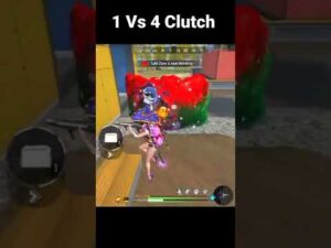 1 Vs 4 Clutch 🤯 Few HP Game Must Watch - Garena Free Fire Max #shorts #shortsvideo