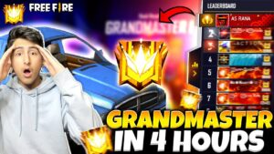 4 Hours Push To Grandmaster😨😱I Killd Youtubers Hacker Pro Player - Garena Free Fire