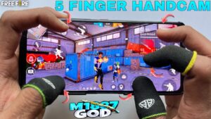 5 Finger claw handcam gameplay garena free fire HUD+Setting+sensitivity in Asus Rog phone 5s