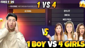 Boys Vs Girls 1 VS 4 😡😱Best Clash Squad Match Free Fire - Garena Free Fire