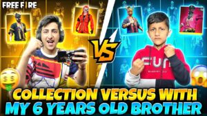 Collection Vs With 7 Year Old Brother🤣🤣Who’s Collection Is Best - Garena Free Fire