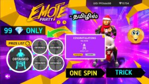 Emote party new trick 🔥 ONE SPIN TRICK 🤯 RAINDEER FLOAT emote - GARENA FREE FIRE