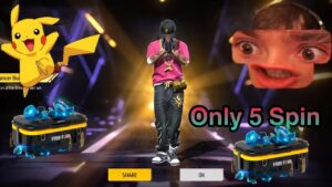 Finally I Got Hiphop bundle 😱- Garena Free Fire only 5spin new trick 🤑🤑