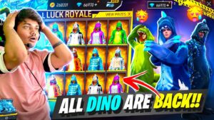 Free Fire New Dino Royale I Got All 12 Dinos In My Id😍💎 -Garena Free Fire