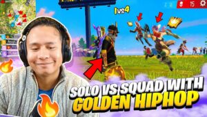 Golden Hiphop Elite Pass 1st Solo Vs Squad Gameplay in India Server💕 Tonde Gamer - Garena Free Fire