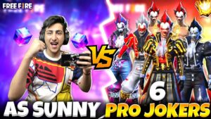 6 Pro Jokers Vs Sunny Bhai In Clash Squad 1 Vs 6 - Garena Free Fire