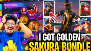 Free Fire I Got Golden Sakura In New Densho Ring Event 🤑 Only In 1 Spin 💎 -Garena Free Fire