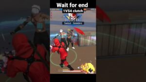 Garena Free Fire Cs Rank Match 1Vs4 Situation Game Play #shorts #smile #Gamer