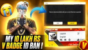 MERA 10 LAKH KA V BADGE ID BAN HOGYAA😭 GARENA FREE FIRE