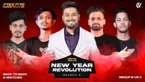 New Years Revolution | Group B vs C - Garena Free Fire #gyangaming #rockyandrdx #ipl