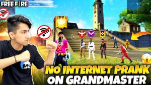 No Internet Prank On Grandmaster Playar😍😱999+Internet - Garena Free Fire