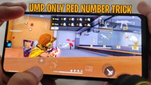 UMP ONLY RED NUMBER HEADSHOT TRICK GARENA FREE FIRE