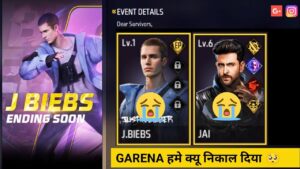 Why J Biebs Character is Removed Garena Free Fire Max 🥺