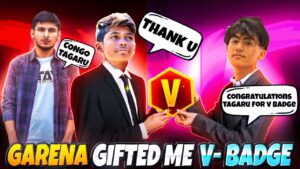 GARENA GITED ME V BADGE❤️ I GOT SURPRISE V BADGE FROM GARENA FREE FIRE🤯😍 @NonstopGaming_