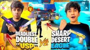 New Dangerous Double Usp🔫 Vs Sharp Desert Eagle😱 | Ultimate Battle - Garena Free Fire