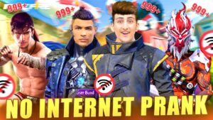 No Interne Prank🚫With Old Character😭- Garena Free Fire