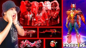 Only Red🔴Colour Challenge In Free Fire 4 Vs 4 - Garena Free Fire