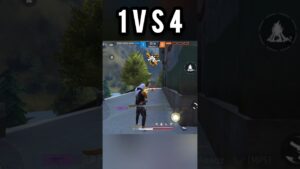 impossible 🍷🗿 || 1vs4 UP luck gaming LoL emote 😡 || garena free fire Max short#upluckgaming#freefire