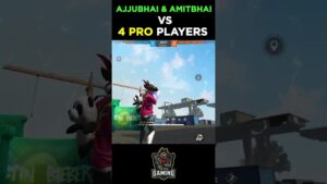 AJJUBHAI & AMITBHAI VS 4 PRO PLAYERS | GARENA FREE FIRE #shorts