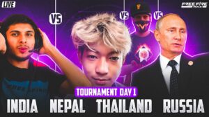 ALL STAR INT TOURNAMENT DAY-1 IND, VIETNAM, THAILAND, NEPAL & RUSSIA #nonstopgaming - FREE FIRE LIVE