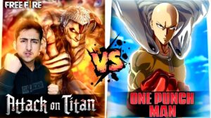 Attack On Titan Vs One Punch Man😱😍In Free Fire Who Will Win - Garena Free Fire