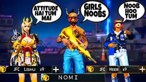 Cute girls called me noob - 2 Vs 4 Challenge | Garena Free Fire
