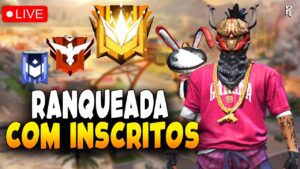🔴 FREE FIRE AO VIVO !!! JOGANDO COM INSCRITOS, GARENA FREE FIRE, REIZÃO YT