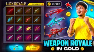 Free Fire Weapon Royale And All Rare Guns In Gold😍💸And I Got New Bunny Bundle -Garena Free Fire
