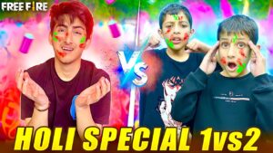 Holi Special 1 Vs 2 With My Little Brother's In - Garena Free Fire