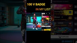 Impossible🎯999 v badge in my list Garena Free Fire #ajjubhai #freefire #tondegamer #viral