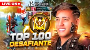 LEVELUP AO VIVO 💙 QUASE TOP 100 DESAFIANTE SOLO 💙 FREE FIRE MOBILE 💙