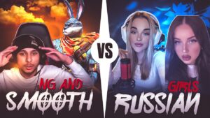 Russian Girls 🤤😍 Open Challenge To Smooth444 😰 1 vs 4 🇮🇳 ⚔️ 🇷🇺 - Garena Free Fire