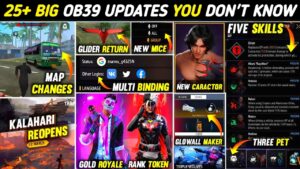 🤯 TOP 25+ BIG OB39 UPDATES YOU DON'T KNOW 🔥 FREE FIRE OB39 UPDATE - GARENA FREE FIRE