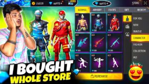 Free Fire I Wasted 2,00,000 Diamonds💎 In TSG Jash Free Fire Id😂 Bought Whole Store -GarenaFreeFire