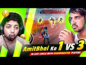Amitbhai Ka Jalwa😱- 1 Vs 3 With Grandmaster Players😟- Garena Free Fire Max