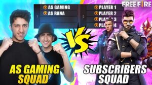 As Gaming Squad Vs Subscriber Squad Best Clash Gameplay - Garena Free Fire