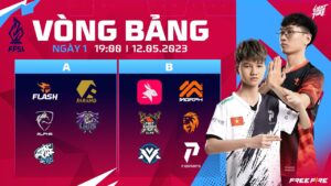 [FFSI 2023] Ngày 1| Bảng A vs B | P Esports "mở bát" Booyah đầu tiên, Flash vững phong độ!