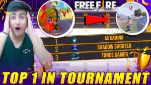 Top 1 In Tournament😍- Garena Free Fire