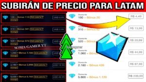 ULTIMA HORA: GARENA SUBE PRECIOS A LOS DIAMANTES EN FREE FIRE PRONTO LLEGARÁ PARA LATAM ?  MAYO 2023