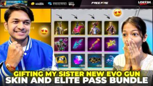 Gifting My Sisters Rare Elite Pass Bundles 😱 & New Evo Gun Skin Garena Free Fire