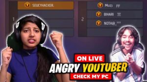 I Give tournament test on angry youtuber live😱 she check my pc - garena free fire
