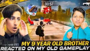 My 9 Year Old Brother Reacted On My Old Gameplay - Garena Free Fire