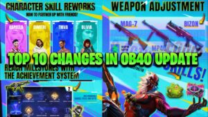 TOP 10 CHANGES IN FREE FIRE AFTER OB40 UPDATE | GARENA FREE FIRE OB40 UPDATE FULL DETAILS