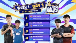 [CS SEA CUP] RRQ vs AAA, BRU vs FL, FR vs MORPH, EVOS vs AVR | Vòng loại trực tiếp - Ngày 1 | BO3